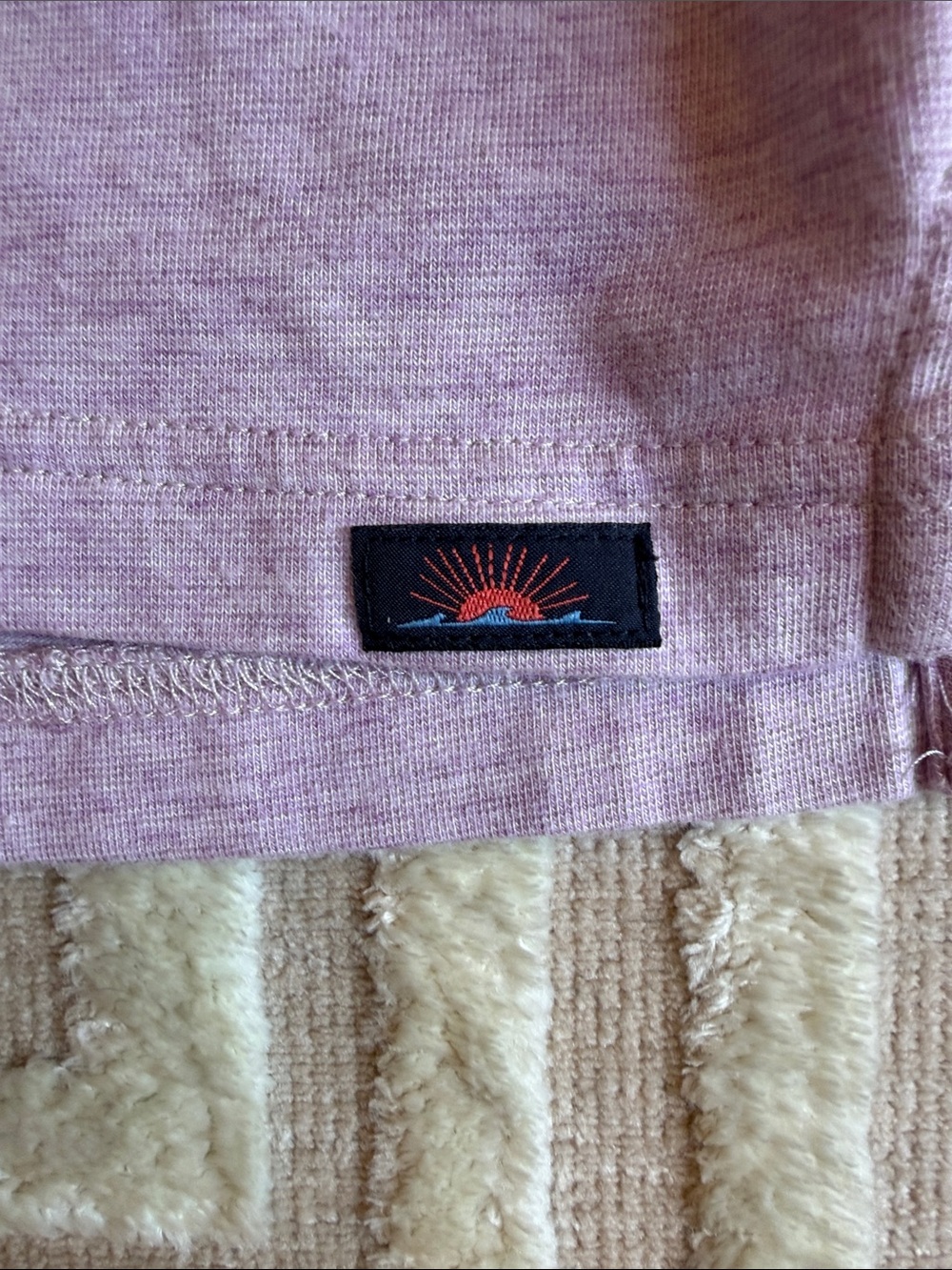 Faherty Men's Heathered Lilac Polo - Picture 3 of 6